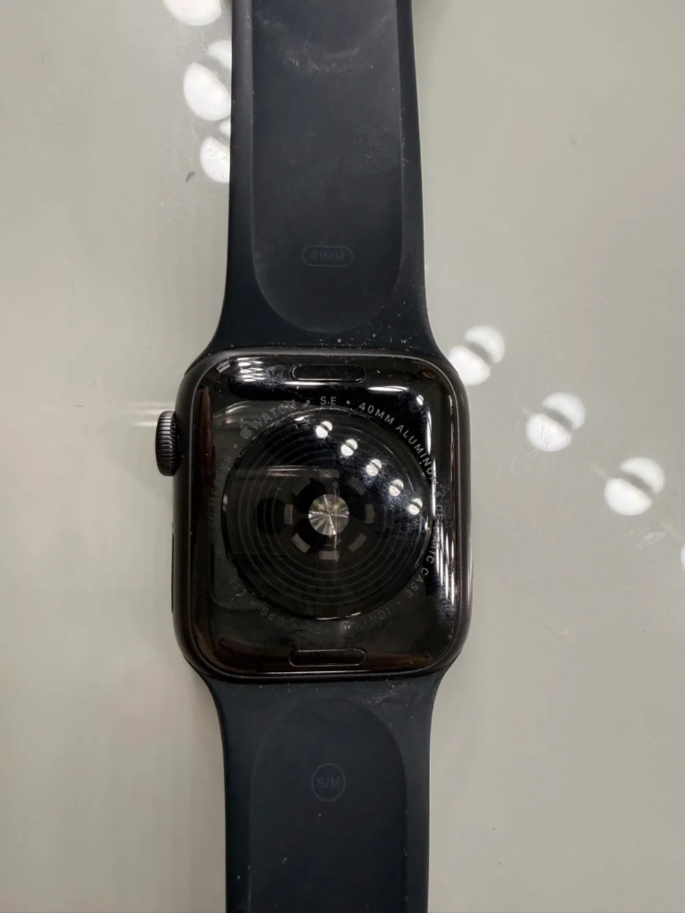 Black Smartwatch with Black Silicone Band - Wearable Electronics